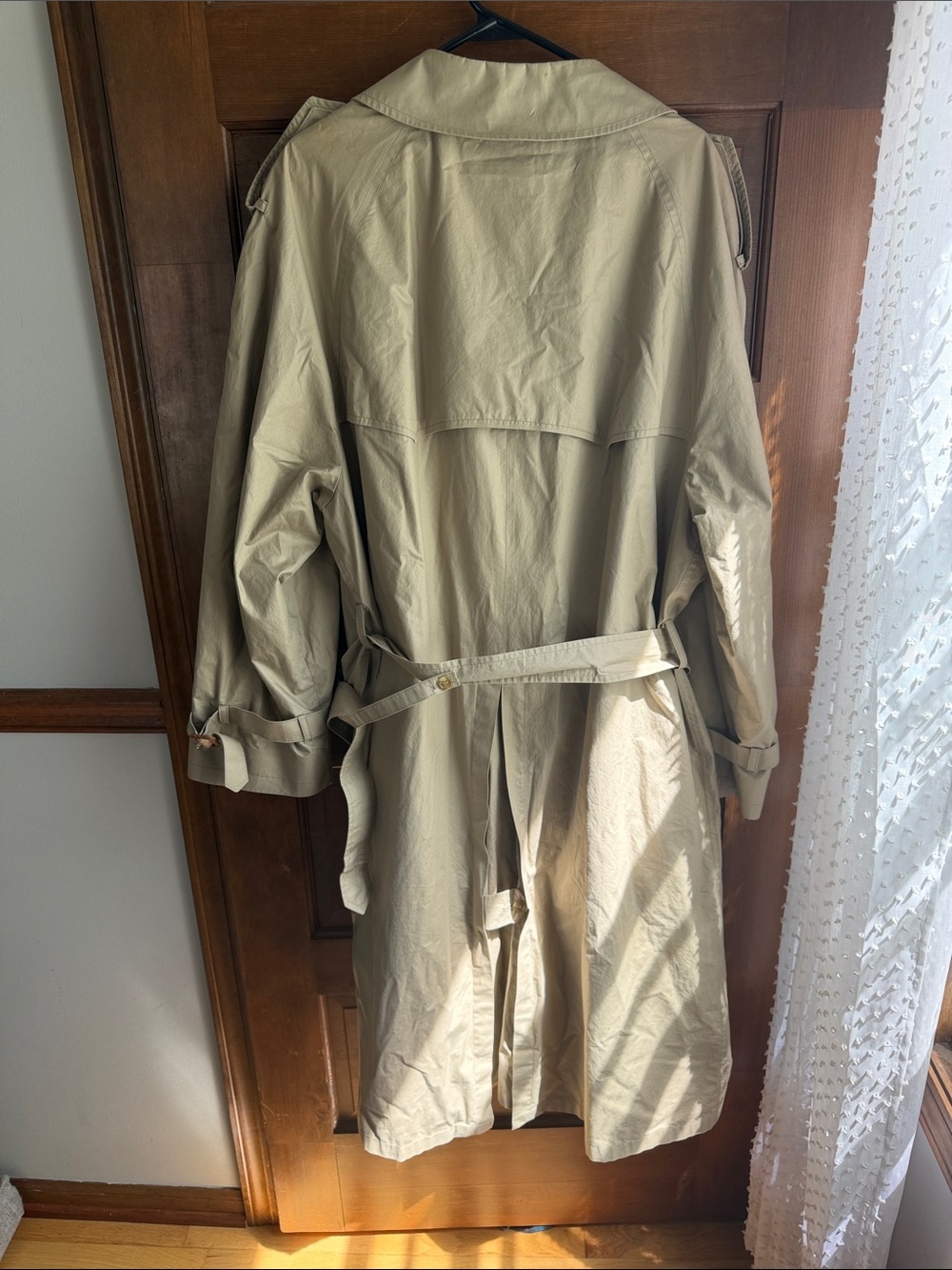 VINTAGE BROOKS BROTHERS DOUBLE BREASTED TRENCH COAT SZ 44 - Picture 9 of 12